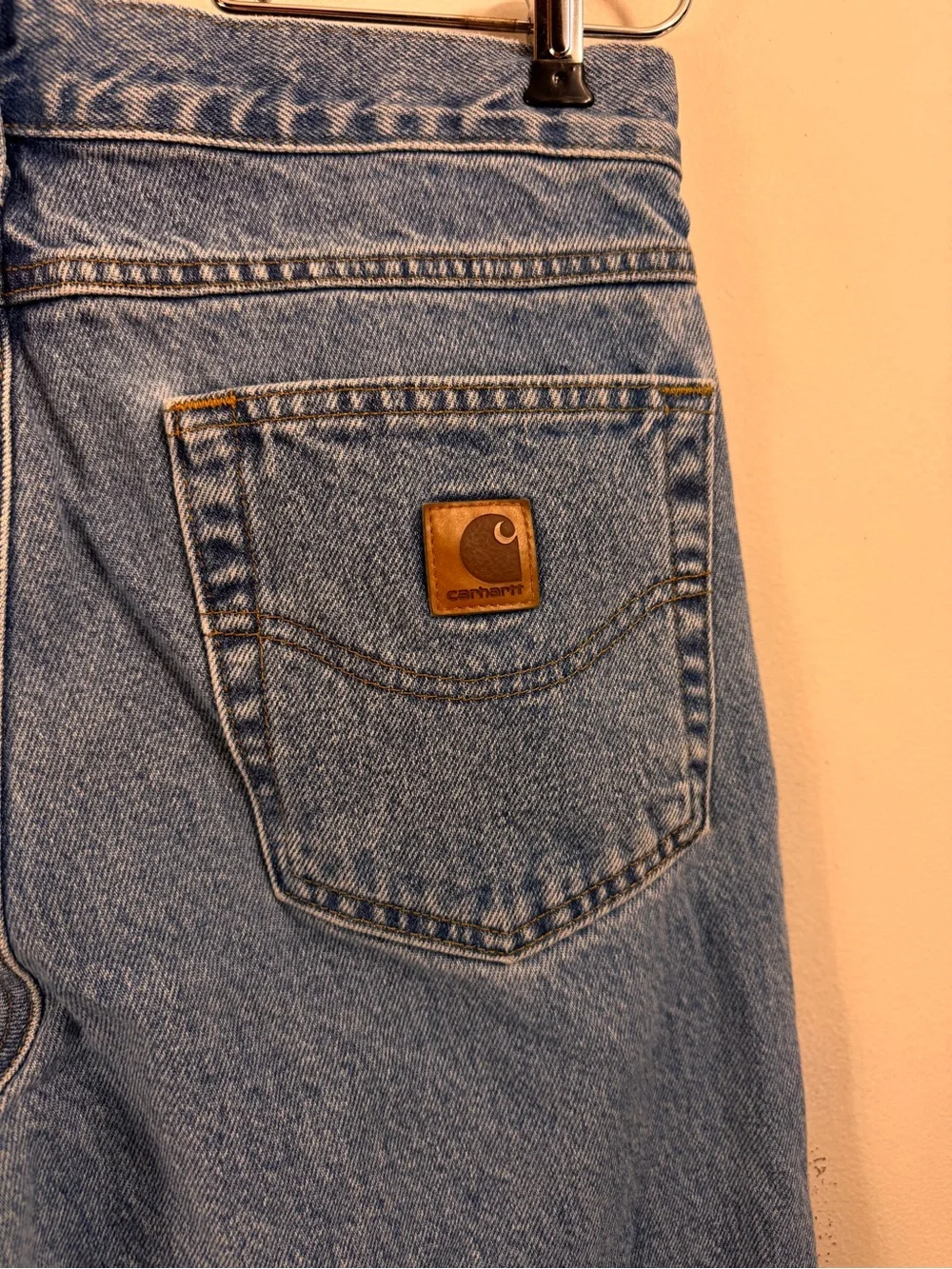 Carhartt Jeans Mens 30x30 Blue Straight Regular Fit Denim B18 STW BD0018-M Work